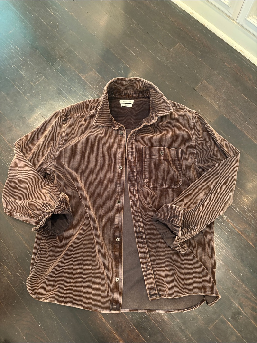 Men's Brown Corduroy Button-Up Jacket like new